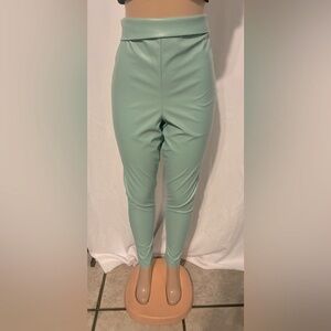 Pretty Little Thing Mint Green Latex Pants